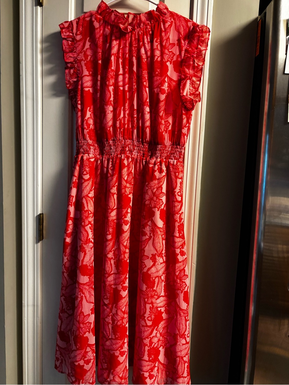 Chelsea28 Floral Ruffle Neck Dress